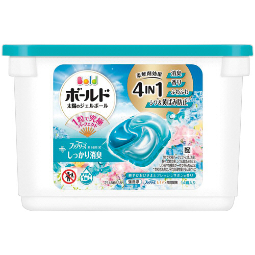 Ｐ＆Ｇ　ボールド　ジェルボール４Ｄ　爽やかおひさまとフレッシュサボンの香り　本体　１パック（１４個）