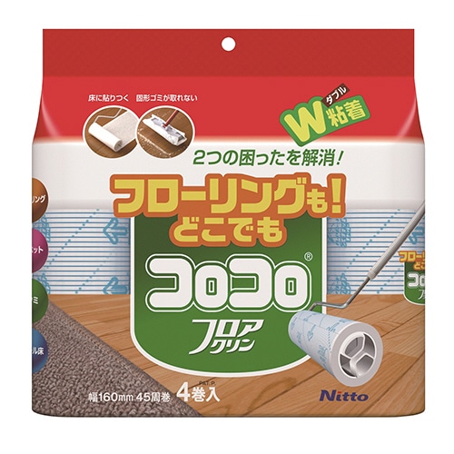 ニトムズ コロコロフロアクリン スペアテープ 幅160mm×45周巻 C4354 1パック(4巻)