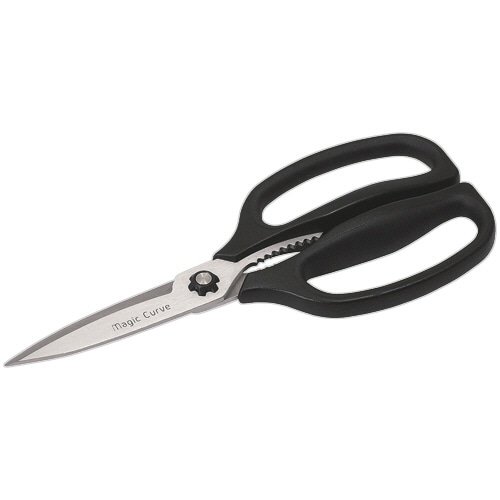 パール金属　マジックカーブ　よく切れるギザ刃ハサミ　Ｗギザ刃　ＣＣ－１４３７　１本