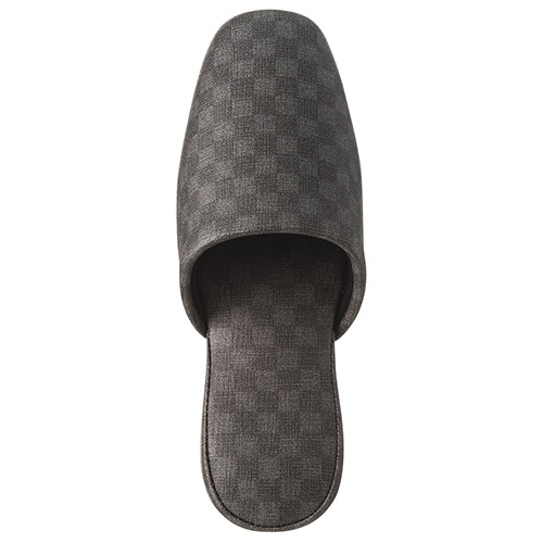 デザインPVC吊り込みスリッパ フィオレッティ チャコール 1足