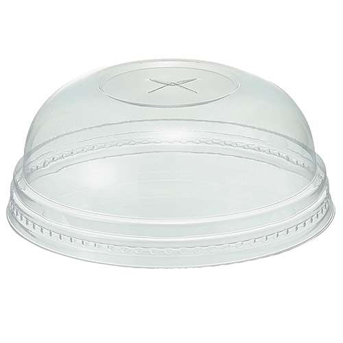 TANOSEE PETカップ(広口) 共通ドームフタ (差込み口あり) 1パック(100枚)
