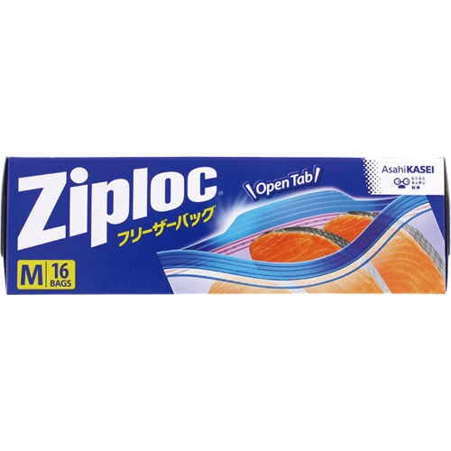 旭化成ホームプロダクツ ジップロック フリーザーバッグ ダブルジッパー M 1箱(16枚)