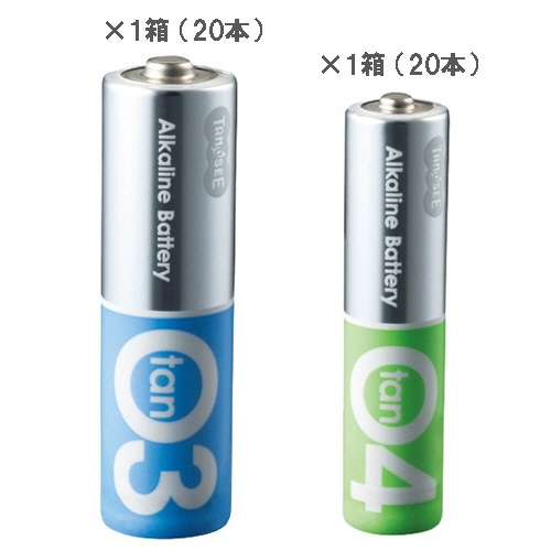 TANOSEE アルカリ乾電池 プレミアム(単3+単4)セット 1セット