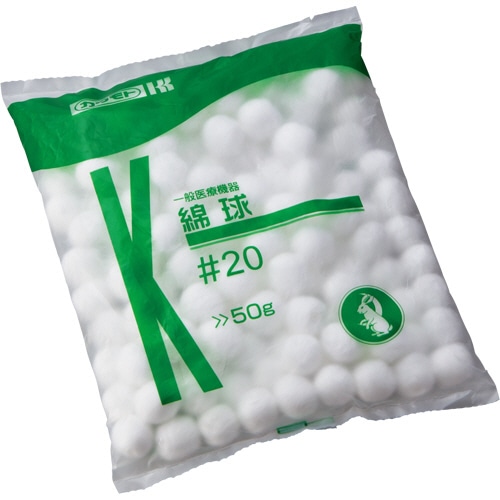 カワモト 綿球 #20 50g 023-300002-00 1パック