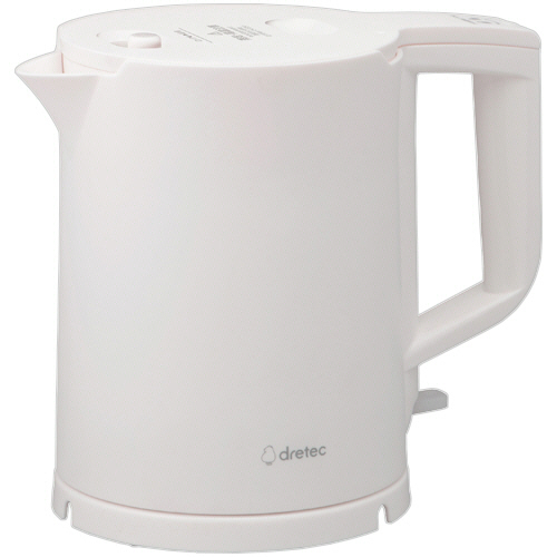 ドリテック　電気ケトル　ピタポット　０．８Ｌ　ホワイト　ＰＯ－３７７ＷＴ　１台