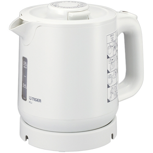 タイガー魔法瓶　業務用蒸気レス電気ケトル　０．８Ｌ　ホワイト　ＰＣＪ－Ｈ０８１Ｗ　１台