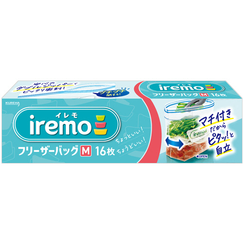クレハ　イレモ　フリーザーバッグ　Ｍ　１パック（１６枚）