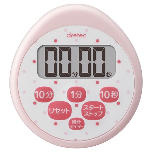 ドリテック 時計付防水タイマー ピンク T-565PK 1個