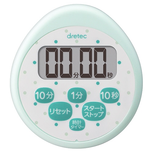 ドリテック 時計付防水タイマー グリーン T-565GN 1個