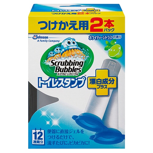 ジョンソン スクラビングバブル トイレスタンプクリーナー 漂白成分プラス ホワイティーシトラスの香り つけかえ用 38g/本 1パック(2本)