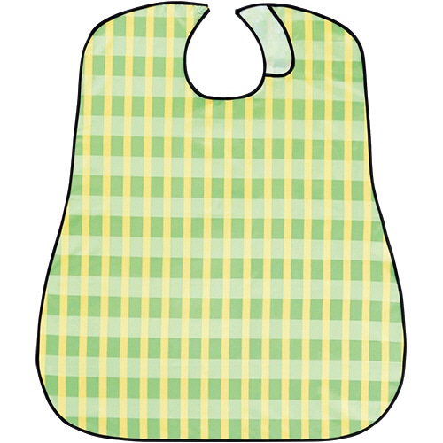 竹虎 ソフラピレンエプロン ボーダーチェック グリーン 102301 1枚