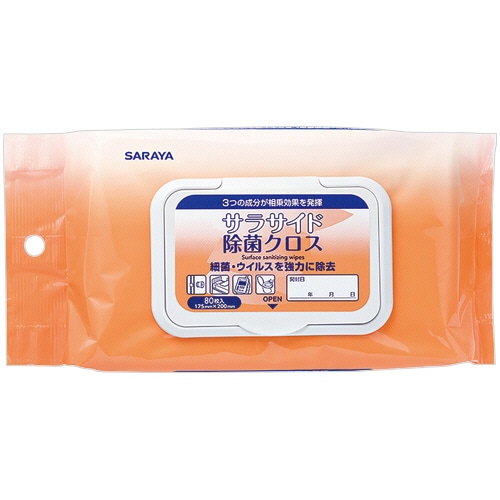 サラヤ サラサイド除菌クロス ピロータイプ 1パック(80枚)