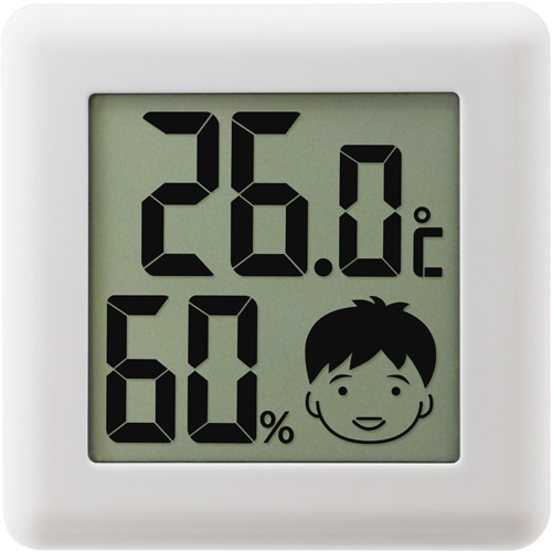 ドリテック デジタル温湿度計 ピッコラ ホワイト O-282WT 1個