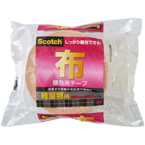 3M スコッチ 布梱包用テープ 軽量物用 50mm×25m 厚み約0.2mm 509BEN 1巻