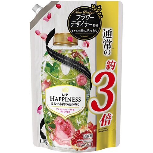P&G レノアハピネス ナチュラルフレグランス プレミアムフローラル&ざくろ 詰替用 超特大 1180ml 1パック