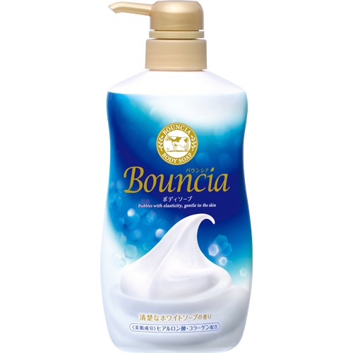 牛乳石鹸共進社 バウンシア ボディソープ ホワイトソープの香り ポンプ付 550ml 1本