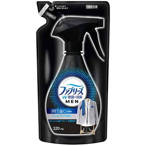P&G ファブリーズMEN ダブル除菌 クールアクアの香り つめかえ用 320ml 1個