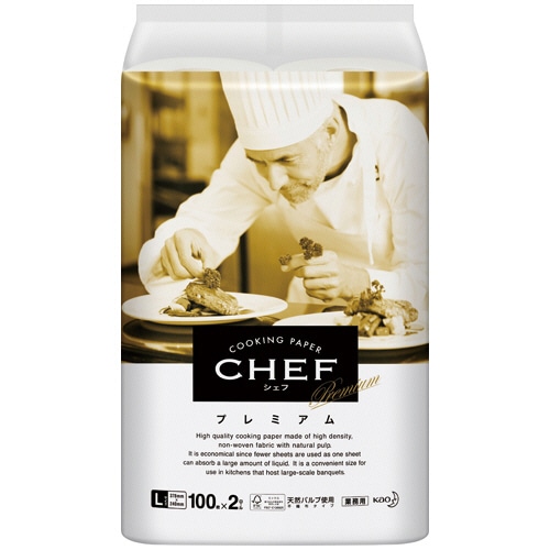 花王 クッキングペーパー CHEF(シェフ) プレミアム L 100カット/ロール 1パック(2ロール)