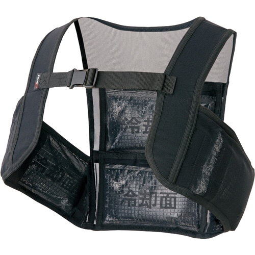 アイトス アイスベスト アイスパック4個付(男女兼用) ブラック フリーサイズ AZ-865932-110 1着