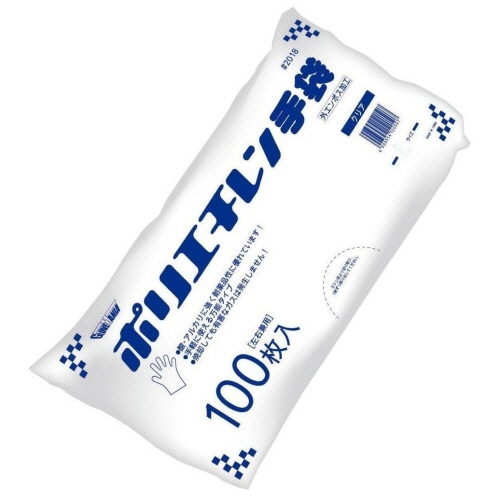 川西工業 ポリエチレン手袋 外エンボス エコノミー クリア SS #2018 1パック(100枚)