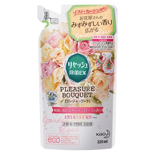 花王 リセッシュ 除菌EX プレジャーブーケ 朝露にぬれるガーデンローズの香り つめかえ用 320ml 1個