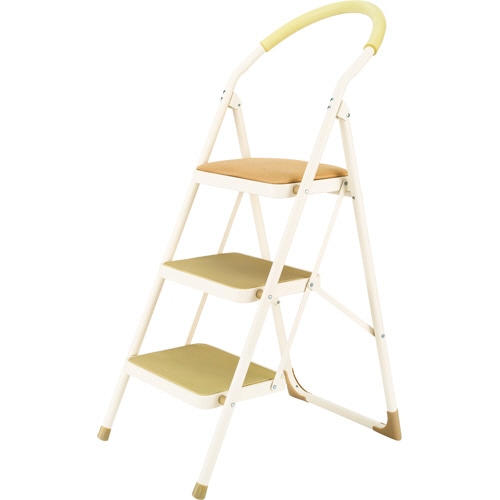 YAMAZEN メッシュステップチェア 3段 ベージュ YSC-3M(BE) 1台