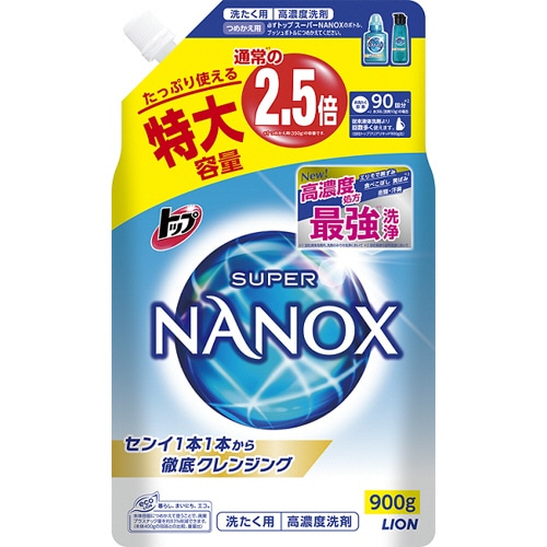 ライオン トップ スーパーNANOX 詰替用 特大 900g 1個
