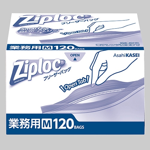 旭化成ホームプロダクツ 業務用ジップロック フリーザーバッグ お徳用 M 1箱(120枚)