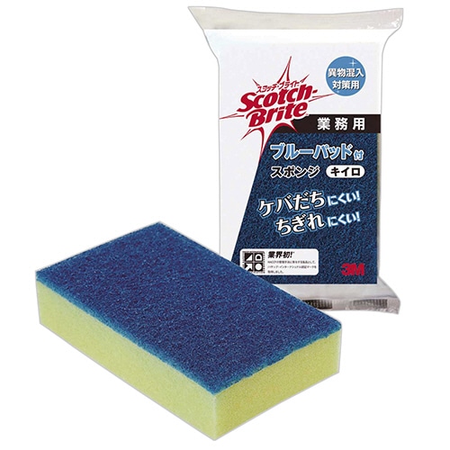 3M スコッチ・ブライト ブルーパッド付スポンジ キイロ B/P YEL 1個