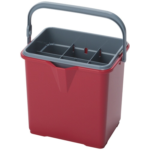 テラモト　仕切付きバケツＩＩ　エンジ　ＣＥ－４４７－１００－６　１個