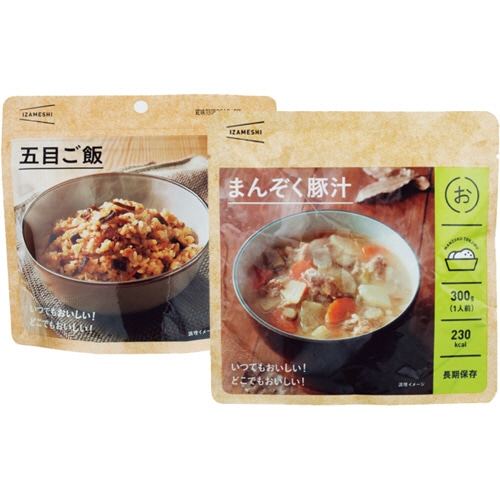 杉田エース イザメシ 五目ごはん+豚汁セット 3年保存 BDM635620 1セット(各10食)