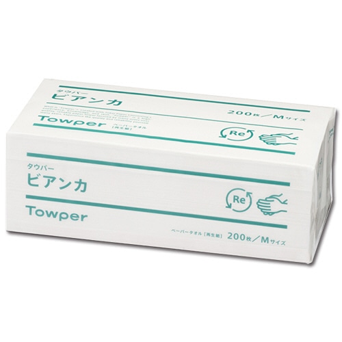 日本製紙クレシア ペーパータオル タウパービアンカ M 200枚 1パック