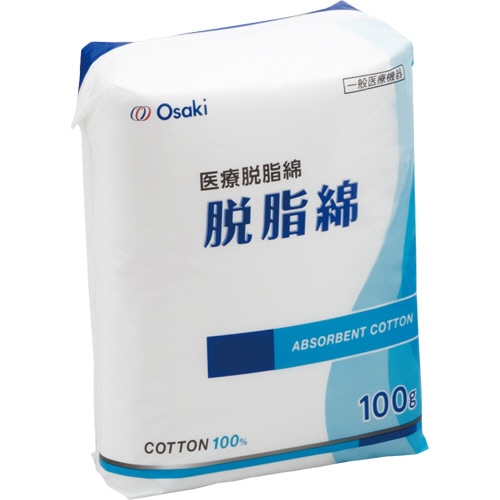 オオサキメディカル 脱脂綿 平 100g 1パック