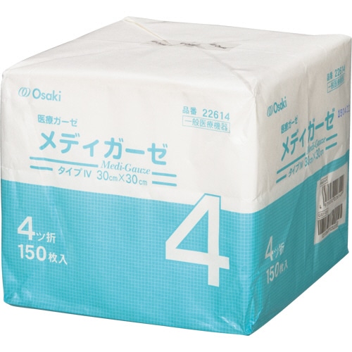 オオサキメディカル メディガーゼ 30×30cm 4ツ折 1パック(150枚)