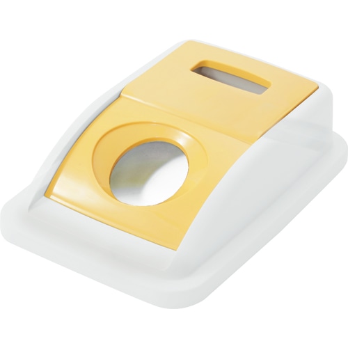 積水テクノ成型 透明分別ダスター #45 フタ 丸穴 イエロー BDF42HT 1個