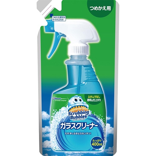 ジョンソン スクラビングバブル ガラスクリーナー つめかえ用 400mL 1個