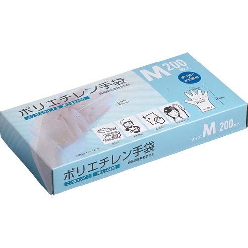 クラフトマン ポリエチレン手袋 M PGHK-02 1パック(200枚)
