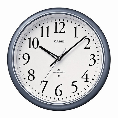 カシオ 夜見えライト付電波掛時計 シルバー IQ-1050NJ-8JF 1台