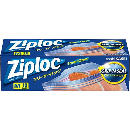 旭化成ホームプロダクツ ジップロック フリーザーバッグ M 1箱(18枚)