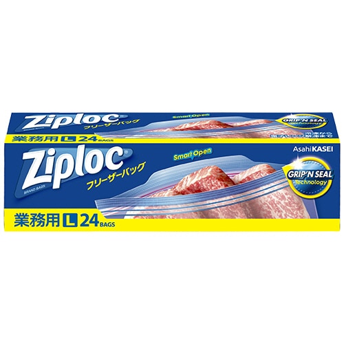 旭化成ホームプロダクツ 業務用ジップロック フリーザーバッグ L 1箱(24枚)
