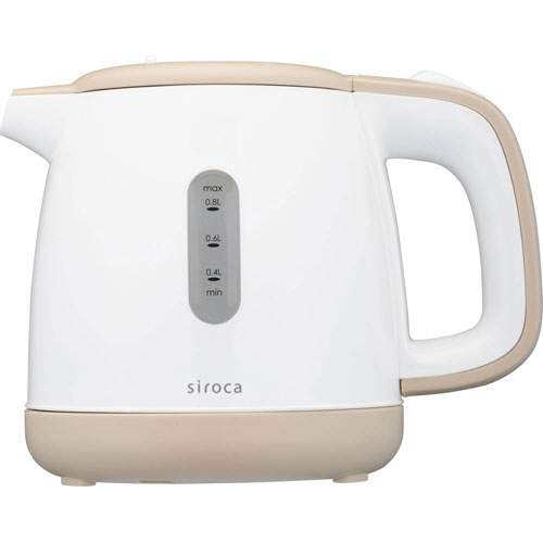 シロカ　電気ケトル　０．８Ｌ　ベージュ　ＳＥＫ－２０８ＢＥ　１台