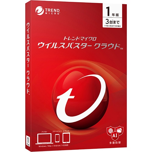 トレンドマイクロ ウイルスバスター クラウド 1年版 パッケージ版 1本