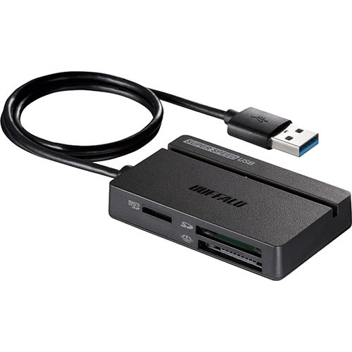 バッファロー USB3.0 マルチカードリーダー スタンダード ブラック BSCR100U3BK 1個