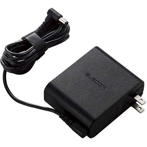 エレコム ノートパソコン用ACアダプタ(回転スイングプラグ) 東芝 Dynabook65W/19V 丸コネクタタイプ ACDC-1965TOBK 1個