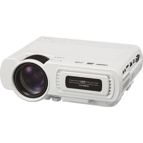 YAMAZEN コンパクトLEDプロジェクター フルHD 3900ルーメン(ANSI 80ルーメン) YLP-80HD(W) 1台