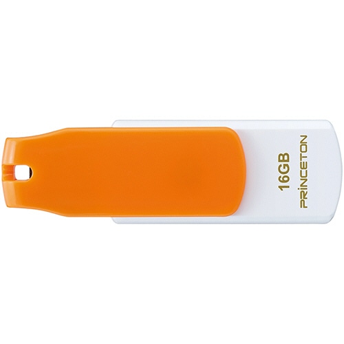 プリンストン USBフラッシュメモリー ストラップ付き 16GB オレンジ/ホワイト PFU-T3KT/16GRT 1個
