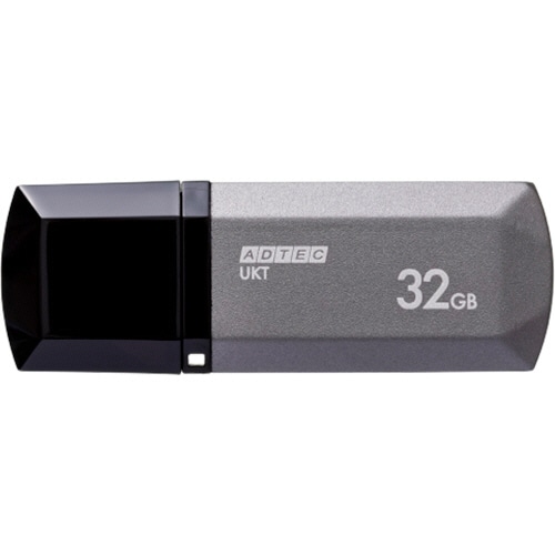 アドテック USB2.0 キャップ式フラッシュメモリ 32GB ミッドナイトシルバー AD-UKTMS32G-U2R 1個