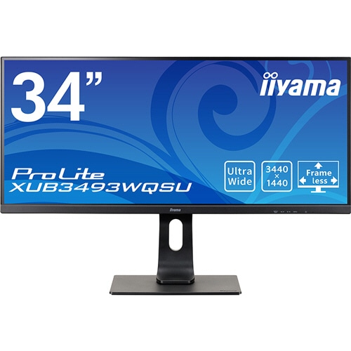 iiyama ProLite 34型ワイド液晶ディスプレイ ブラック XUB3493WQSU-B1 1台