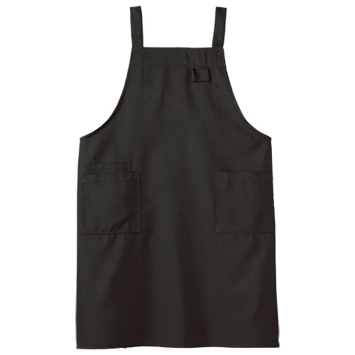 TANOSEE ロングエプロン ブラック 1枚