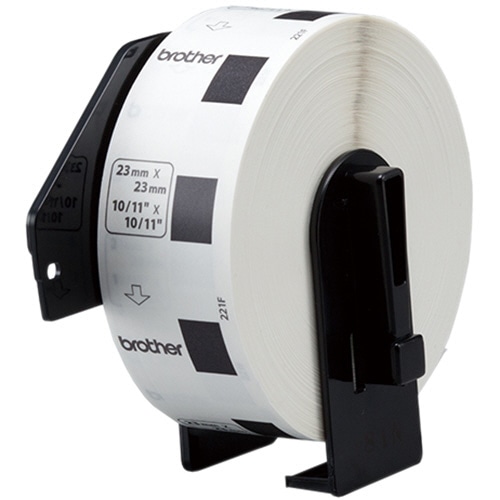 ブラザー DKプレカットラベル 食品表示用 23×23mm 白/黒文字 DK-1221 1個(1200枚)